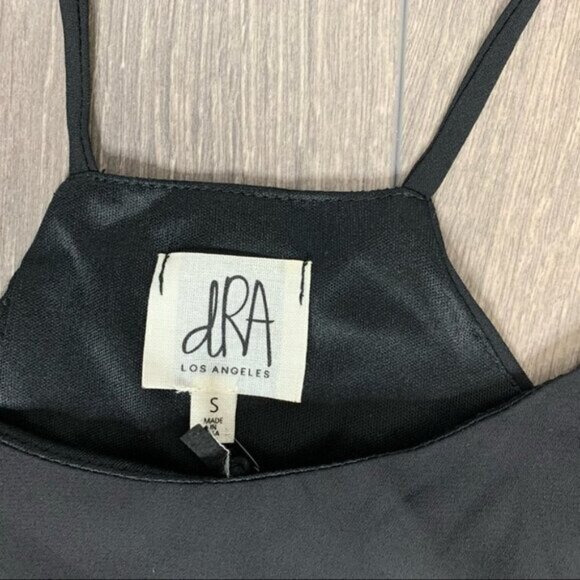 dRA Women's Tank Top Camisole Blouse Flowy Ruffle Peplum Black Size Small - Picture 9 of 15